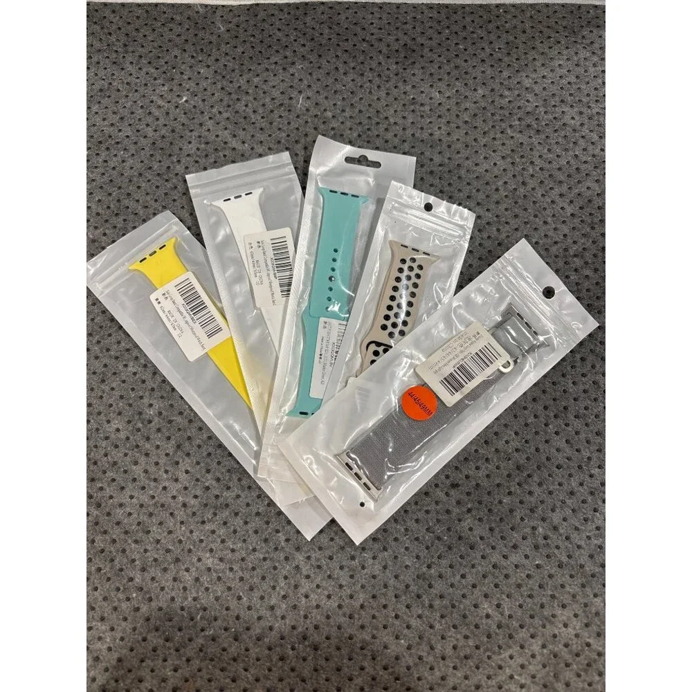 Apple Watch Replacement Bands Variety Pack 44/45/49MM - Silicone & Mesh Set of 5 - Picture 1 of 12